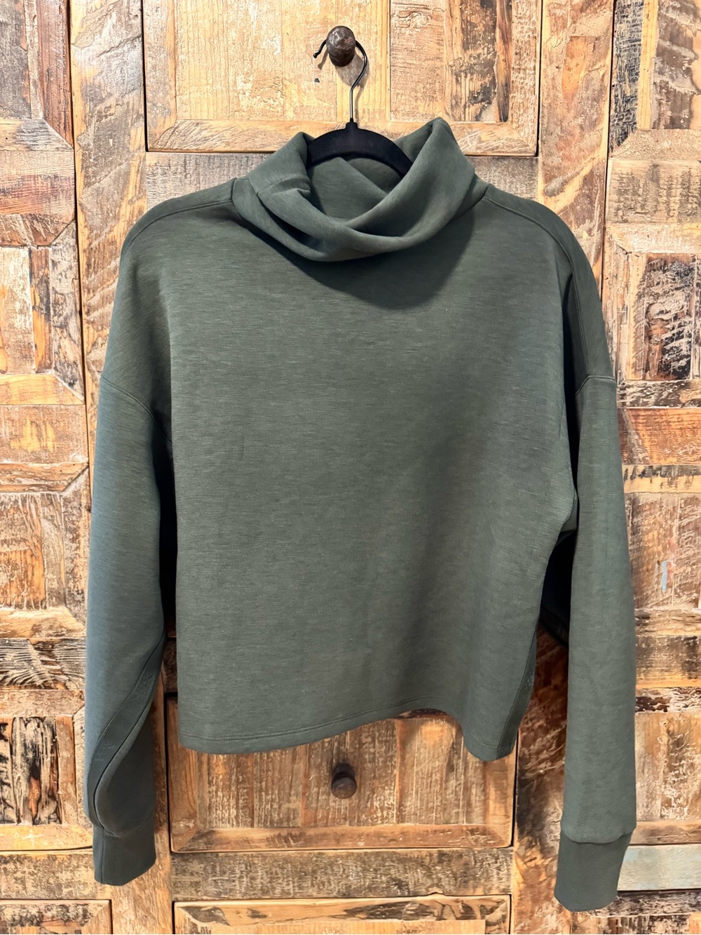RHONE Olive Green Cowl Neck Sweatshirt